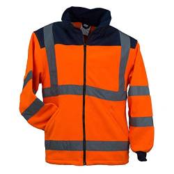 URG Fleece Warnjacke Winterjacke Warnschutzjacke Arbeitsjacke Orange (POL-HSV-OR) (2XL) von URG