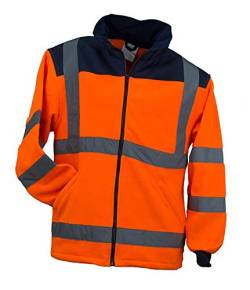 URGENT HSV POLAR Professionelle, schützende, fleeceisolierte Schutzjacke Fleecejacke mit lichtreflektierenden Taschen Herren Jacke Arbeitsjacke EN13688 orange (L) von URG