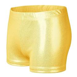 URMAGIC Kinder Mädchen Gymnastik-Tanz-Shorts, dehnbar, atmungsaktiv, Funkelnde Metallic-Spandex-Shorts, Tanz-Trainingshose von URMAGIC