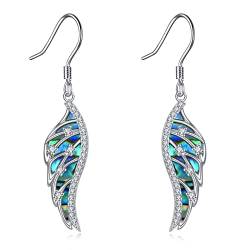Engel Flügel Ohrringe Sterling Silber Schutzengel Flügel Ohrhänger Feder Schmuck Geschenke für Frauen von URONE