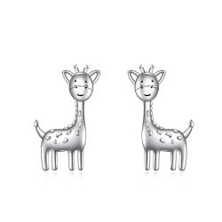 Giraffe Ohrringe Sterling Silber Niedliches Tier Ohrstecker Tierschmuck Geschenke für Frauen Mädchen von URONE
