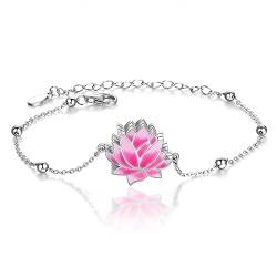 Lotusblumen Urnen armband aus Sterlingsilber zur Aufbewahrung von Asche Andenken Gedenkschmuck für Zeremonien Geschenke für Frauen von URONE