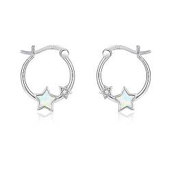 Opal Star Ohrringe 925 Sterling Silber Sparkling Star Ohrringe Star Schmuck Geschenk für Frauen Mädchen Teenager von URONE