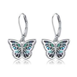 Schmetterling Ohrringe für Frauen Sterling Silber Schmetterling baumeln Drop Leverback Ohrringe Hypoallergen Schmetterling Schmuck Geschenke für Frauen Mädchen von URONE