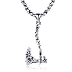 URONE Wikinger Axt Halskette für Männer 925 Sterling Silber Nordische Axt Anhänger Halskette Nordischer Schmuck für Männer Frauen von URONE