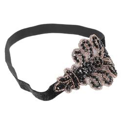 1 Stück Strass-Stirnband, Vintage-Damen-Haarband, 20er-Jahre-Kopfbedeckung, Abschlussball-Stirnband, Strass, tolles brüllendes 20er-Jahre-Stirnband, Gatsby-Kopfbedeckung for Frauen, zartes elastisches von URSUN