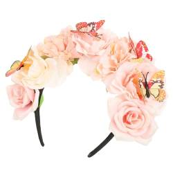 Künstliches Blumen-Stirnband, Boho-Dekor, Fascinator-Kopfbedeckung, Stirnbänder for Frauen, Halloween-Stirnbänder, Gothic-Dekorationen, Blumen-Stirnband for Frauen, Stoffhaar, Blumen-Kopfschmuck, Urla von URSUN