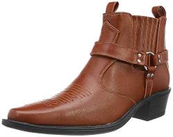 US Brass Herren Eastwood Cowboy-Stiefel/Cowboy-Stiefelette/Westernstiefel (44 EU) (Schwarz) von US Brass