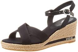 US Polo Association Damen Madelyn Rope Slingback Sandalen, Schwarz (Blk 004), 36 EU von US Polo Association