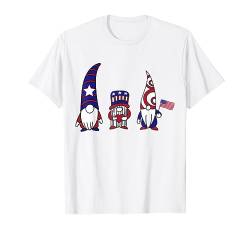 Three Patriotic Gnomes USA T-Shirt von USA Patriotic Apparel Unabhängigkeitstag