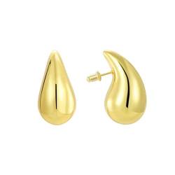 USTNIR Ohrringe Gold, Waterdrop Goldene Ohrringe Damen Ohrringe Earrings for Women Gold Ohrringe Gold Creolen Vergoldete Ohrringe Goldene Ohrringe Modeschmuck Ohrringe für Frauen von USTNIR