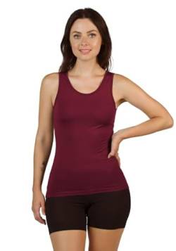 UTENOS Damen Tank Top Frau ärmellos Funktionsunterwäsche aus Merino Wolle und Lyocell (DE/NL/SE/PL, Alphanumerisch, M, Regular, Regular, Bordo) von UTENOS