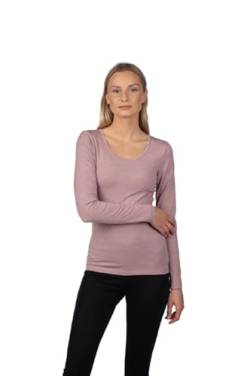 UTENOS Merino Wolle und Lyocell Damen Baselayer Langarm Unterhemd, Pink, Groß von UTENOS