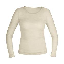 UTENOS Merinowolle Ultra Soft Damen Langarmshirt Base Layer Made in EU, elfenbeinfarben, XXX-Large von UTENOS