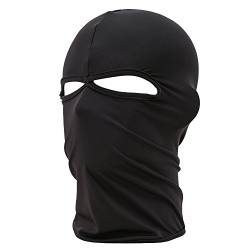Fenti Gesichtsschutzmaske / Facekini aus Lycra mit 2 Ausschnitten, Einheitsgröße, für Extremsport / Ski / Surf / Fahrrad / Motorrad / Airsoft / Paintball L schwarz von UTOVME