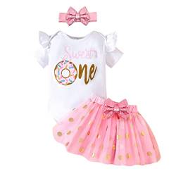 UUAISSO Baby Mädchen Mein 1. Geburtstag Outfits Kurzarm Cake Smash Rock Pailletten Tutu Prinzessin Kleid Kleidung Sets Rosa one 12 Monate von UUAISSO