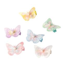 UUYYEO 12 Stück kleine Schmetterlings-Haarspangen, bewegliche Schmetterlinge, niedliche Haarnadeln, bunte Haarspangen, Hochzeits-Haarschmuck für Frauen und Mädchen C von UUYYEO