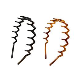 UUYYEO Haarbänder mit Haifischzahn, Kunststoff, Zickzack-Haarbänder, rutschfest, Zickzack-Haarreifen, Zickzack-Haarschmuck, 2 Stück von UUYYEO