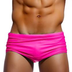 UXH Neue Männer Bademode Boxer Strand Shorts suilt Herren Boxer Surfen Schwimmen Hosen Stretch Badehose, Pink, XX-Large von UXH