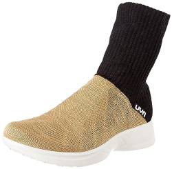 UYN Damen 3D Ribs Metal Sneaker, Gold/Black, 35 EU von UYN