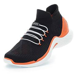 UYN Damen City Running Sneaker, Black/Orange, 36 EU von UYN