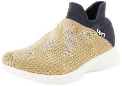 UYN Damen Free Flow Metal Sneaker, Gold/Antracite, 39 EU von UYN