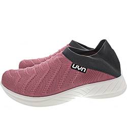 UYN Damen Sabot 3D Ribs Sneaker, Pink/Charcoal, 35 EU von UYN