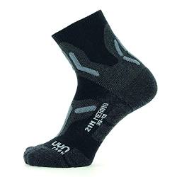 UYN Damen Trekking 2In Merino Socken, Black/Grey, 35/36 von UYN