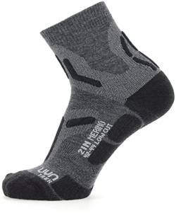 UYN Herren Trekking 2In Merino Low Cut Socken, Mid Grey/Black, 45/47 von UYN