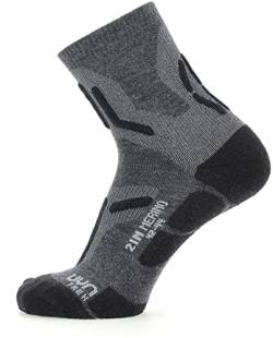 UYN Herren Trekking 2In Merino Socken, Mid Grey/Black, 35/38 von UYN