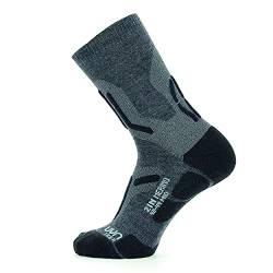 UYN Herren Trekking 2In Merino Socken, Mid Grey/Black, 42/44 von UYN