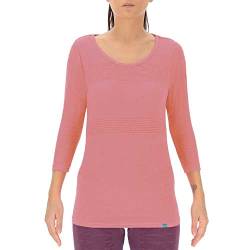 UYN Women's Natural Training OW Three SL T-Shirt, Neonpink meliert, Small von UYN