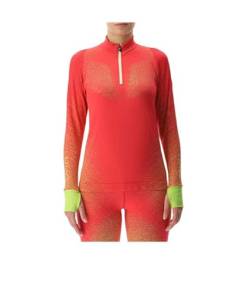 UYN Women's Running EXCELERATION Long SL.Zip UP T-Shirt, Rosa/sonnig, Medium von UYN