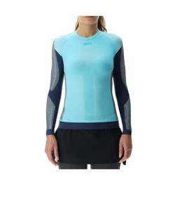 UYN Women's Running PB42 OW Long_SL T-Shirt, Blau/Pfau Pracht, Large von UYN