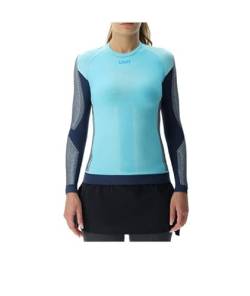 UYN Women's Running PB42 OW Long_SL T-Shirt, Blau/Pfau Pracht, X-Large von UYN