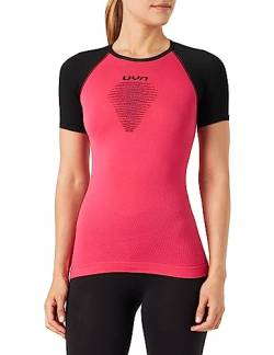 UYN Women's Running Tempo Run OW Short_SL T-Shirt, Fuchsia/Schwarz, Medium von UYN
