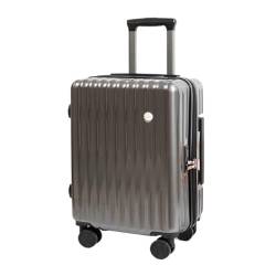 UYRTOY Koffer Koffer Verdickter Und Langlebiger Passwort-Box-Reißverschluss-Trolley-Koffer Herren- Und Damen-Koffer Boarding-Koffer Suitcase (Color : Blue, Size : A) von UYRTOY