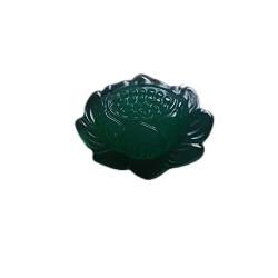Skulptur, Amulett. Schnitzen Glücksamulett, N Rosa handgeschnitzter Lotus-Jade-Anhänger Modeboutique-Schmuck Herren-Rosa-Achat-Lotus-Halskette (Farbe: Rot) (Color : Green) von UZKWYKYC