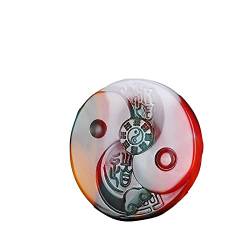 UZKWYKYC Skulptur, Amulett. Schnitzendes Glücksamulett, natürliche Farbe Jade Tai Chi Taoismus Chinesischer handgeschnitzter Charm-Schmuck Modeamulett for Männer Frauen Geschenke von UZKWYKYC