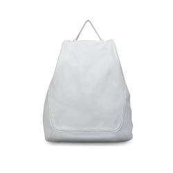 UZOURI Damen Echtes Leder Mode Rucksäcke Bookbags Reisetaschen Schultaschen Casual Daypack Rindsleder Laptoptaschen (Color : White) von UZOURI