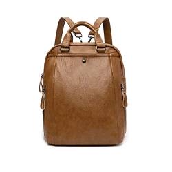 UZOURI Damen Leder Casual Daypack Rindsleder Rucksäcke Laptoptaschen Mädchen Handtaschen Gepäcktaschen von UZOURI