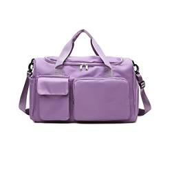 UZOURI Damen Sporttaschen Handtaschen Sportgepäcktaschen Reisetaschen for Herren Reisetaschen Umhängetaschen 19,7 × 11 × 8,3 Zoll ( Color : Purple ) von UZOURI