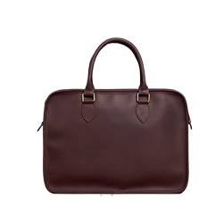 UZOURI Herren-Handtaschen aus Leder, Umhängetaschen, Messenger-Taschen, Tragetaschen, Aktentaschen, Laptop-Taschen, Tragetaschen (Color : Brown, Size : Large) von UZOURI