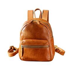 UZOURI Mädchen-Gepäcktaschen aus echtem Leder, Handtaschen, Schultaschen, Damen-Rucksäcke aus Rindsleder, lässige Tagesrucksäcke, Laptop-Taschen von UZOURI