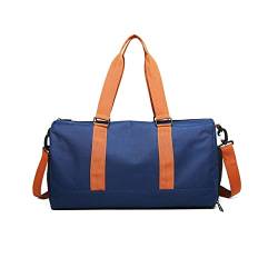 UZOURI Reisetaschen for Männer Frauen Sporttaschen Reisetaschen Tragetaschen Handtaschen Umhängetaschen Weekender Sportgepäck for die Nacht ( Color : Blue ) von UZOURI