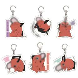 UZSXHJ Schlüsselanhänger set, 6 Stück Acryl Keychain Anime Anhänger,Schlüsselanhänger Anime Cartoon Figuren Schlüsselbund von UZSXHJ