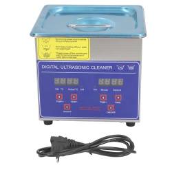 Uadme Ultraschall-Reinigungsmaschine, 1,3 L Edelstahl, Professionelle Ultraschall-Schmuck-Uhrenring-Reinigungsmaschine mit Timer-Heizung (EU-Stecker AC200-240V 50Hz) von Uadme
