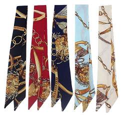 Uainhrt 5 Stück Quasten und Ketten Design Tasche Handtasche Griff Band Schal Haar Stirnband Halstuch Schal Kopf Wrap Mode Geschenke von Uainhrt
