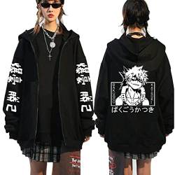 Ubeisy Anime Manga Zip-up Hoodie Bakugou Deku Kapuzenpullover Cosplay Freizeit Anime Gedruckt Herren Damen Jacke,004B,3XL1 von Ubeisy