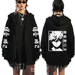 Ubeisy Anime Manga Zip-up Hoodie Bakugou Deku Kapuzenpullover Cosplay Freizeit Anime Gedruckt Herren Damen Jacke,004E,M1 von Ubeisy